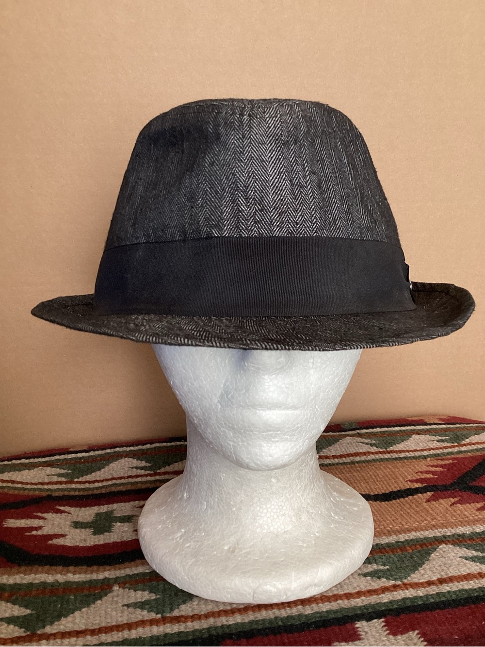 Stetson All American Herringbone Fedora Hat Size L/XL